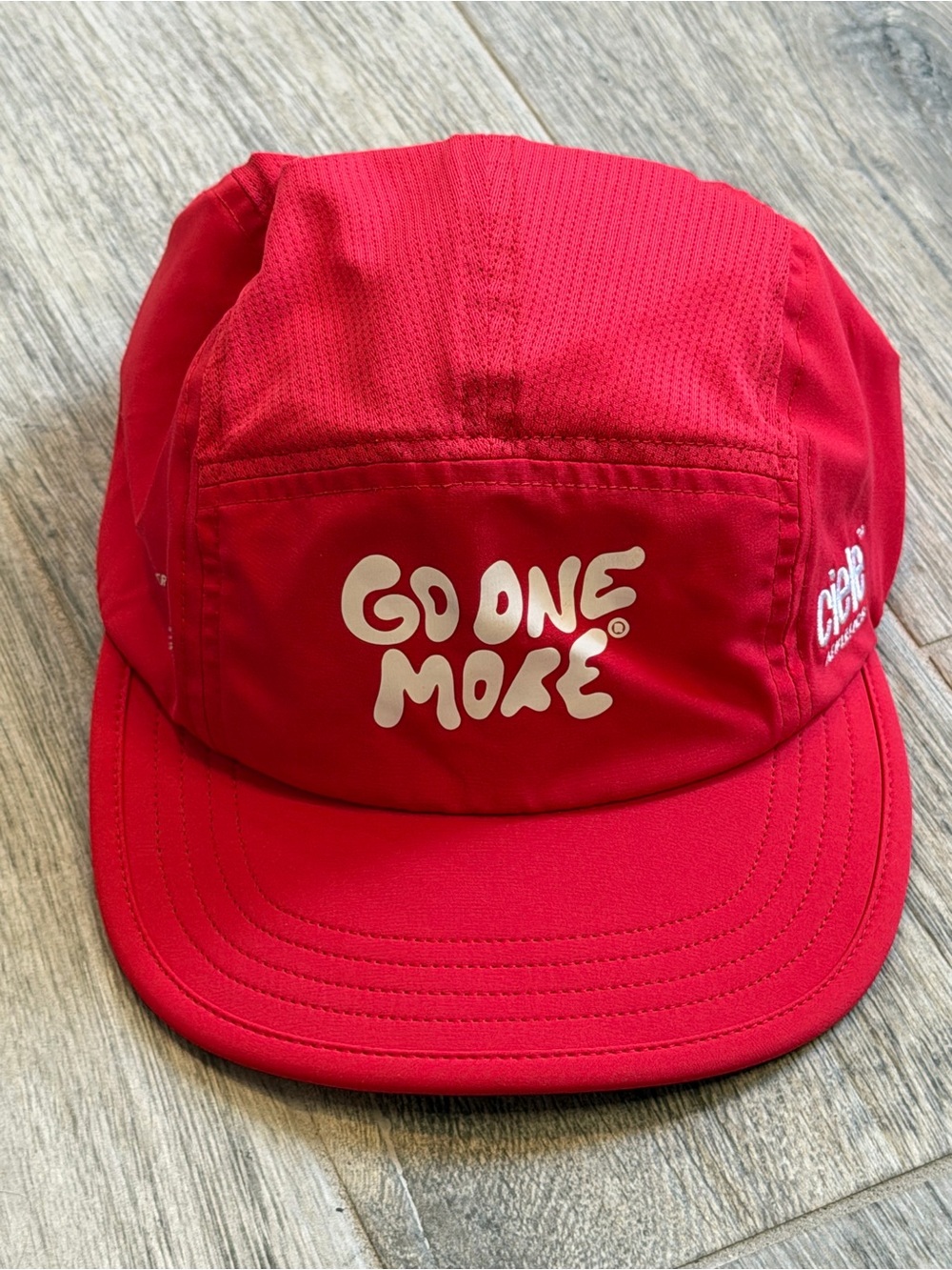 BPN Go One More 5 Panel Ciele Running Hat Red Original GIM Logo Endurance Ultra